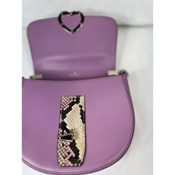 KATE SPADE NEW YORK MEDIUM‎ CHAIN SADDLE BAG ROBYN EXOTIC PINK MAUVE - Picture 11 of 16